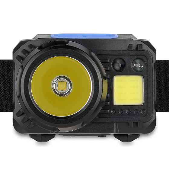 Ліхтар налобний Brevia 500Lm, 3W CREE XPG+COB, 1200mAh/3xAAA, з сенсором білий/червоний Львів