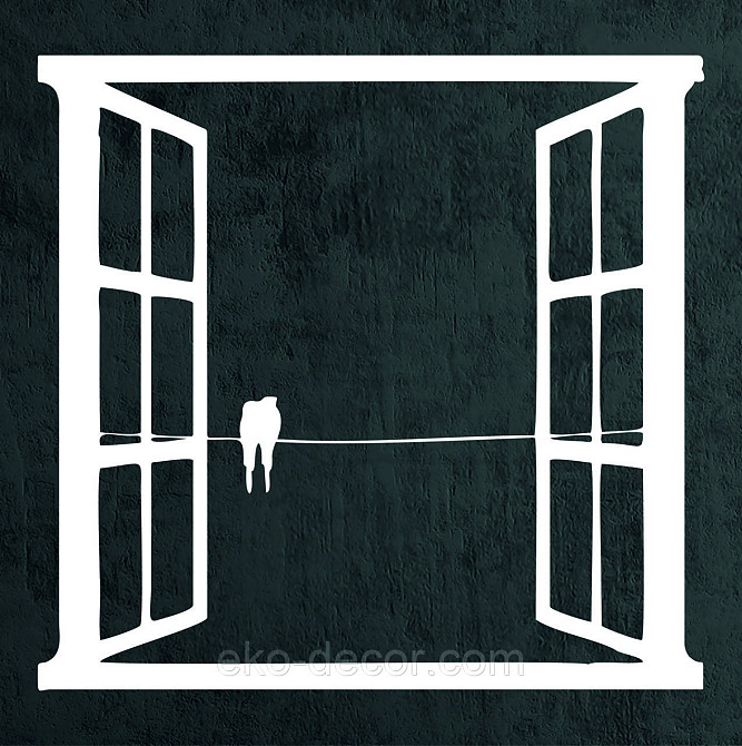 Декоративное настенное Панно «Птицы в окне» Декор на стену 50*47 см, Белый Киев - изображение 9