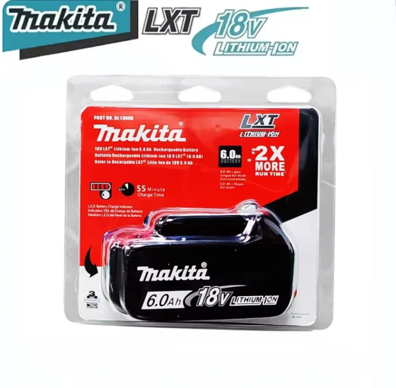 Аккумулятор для продукции Makita LXT BL1860B 18V 6.0Ah Li-ion Battey (в блистере) Черный Киев
