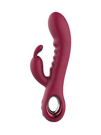 Вібратор кролик рельєфний Dream Toys Glam Rabbit Vibe, червоний Sex Aura Київ