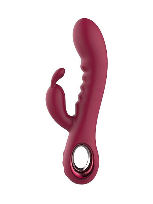 Вибратор кролик рельефный Dream Toys Glam Rabbit Vibe, красный Sex Aura Киев - изображение 2