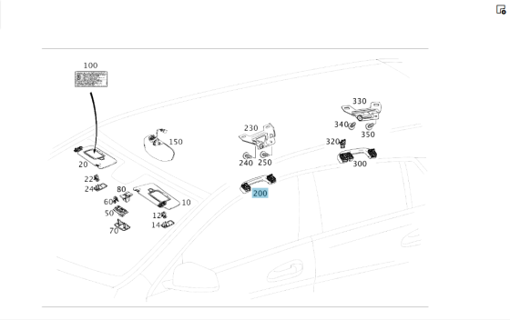 Mercedes-Benz  A2468100754 9051 Ручка стельова чорна C-Class W205 C-class Estate S205 GLC Coupe C253 GLC X253 E-class W213 E-class S213 CLS C257 CLA Одеса