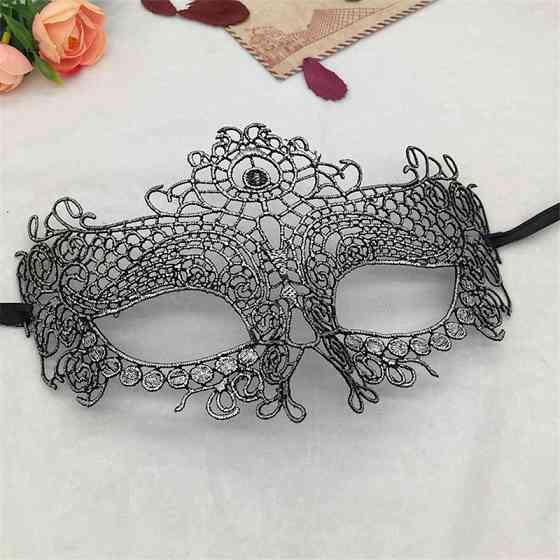 Маска кружевная на глаза one size серебристый Киев