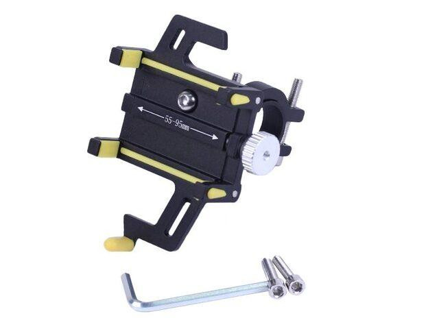 Держатель телефона HFCM-24 (крепление на руль), алюминий, желтый Мукачево - изображение 1