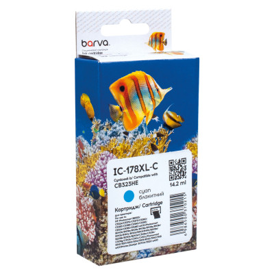 Картридж Barva HP 178XL (CB318HE/CB323HE) 950c, Cyan (IC-178XL-C) Винница - изображение 1