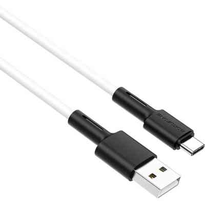 Дата кабель USB 2.0 AM to USB-C 1.0m 3A silicone BX31 white BOROFONE (6931474710406) Вінниця