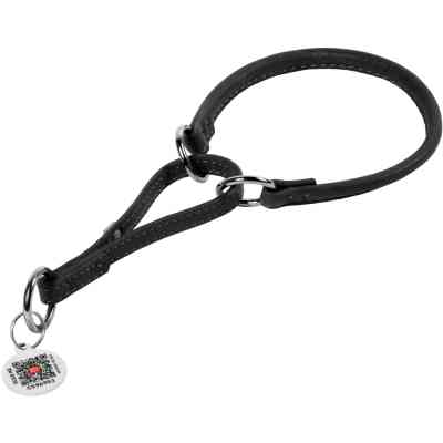 Нашийник для тварин WAUDOG Soft з QR паспортом, круглий, Ш 10 мм Д 41-50 см чорний (75311) Вінниця