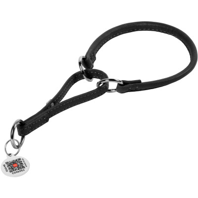 Нашийник для тварин WAUDOG Soft з QR паспортом, круглий, Ш 10 мм Д 41-50 см чорний (75311) Вінниця - фото 2