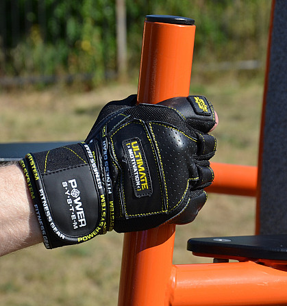 Рукавички для фітнесу Power System PS-2810 Ultimate Motivation Black/Yellow Line L Каменское - изображение 8