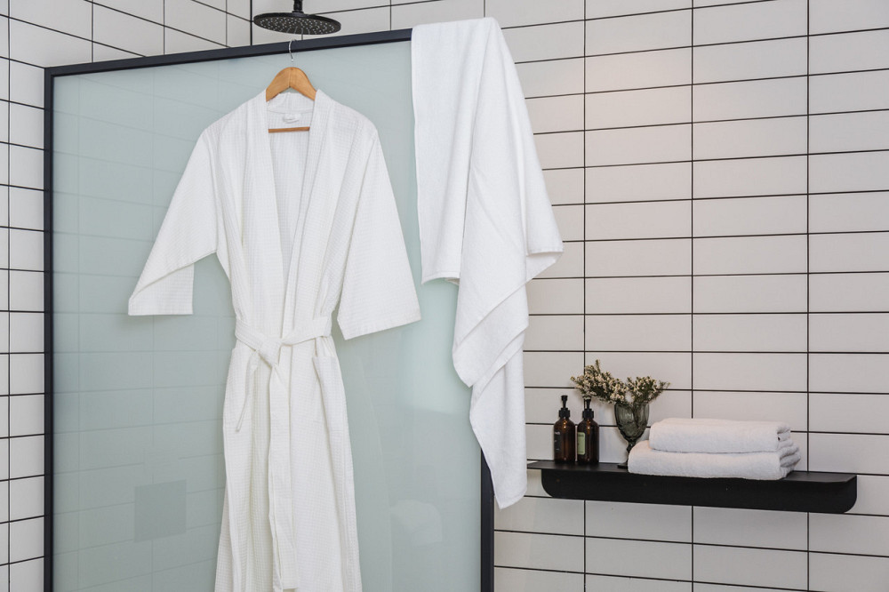 Ecotton Халат готельний Ecotton XXL вафельний білий з поясом універсальний White 52-54 розмір у Коломыя - изображение 8