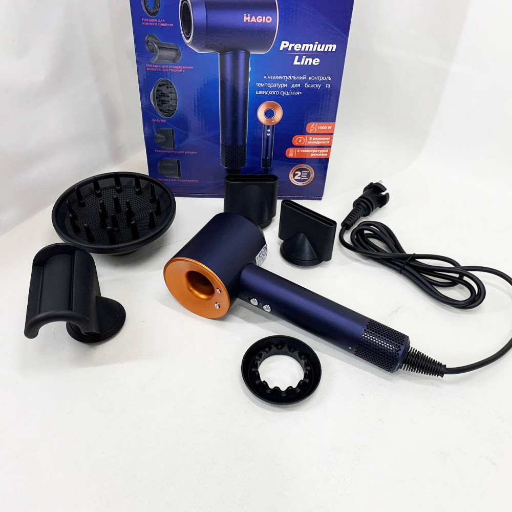 Дорожній фен для волосся MAGIO MG-162 1500 Вт, Фен для дому та салону дорожній укладання VX-20 Київ - фото 7