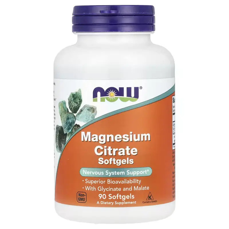 Цитрат магнію NOW MAGNESIUM CITRATE 134mg 90 softgels Луцьк - фото 1