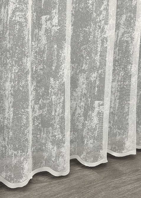 Тюль жакард, колекція "Мармур" колір молочний 1545т Київ - фото 7