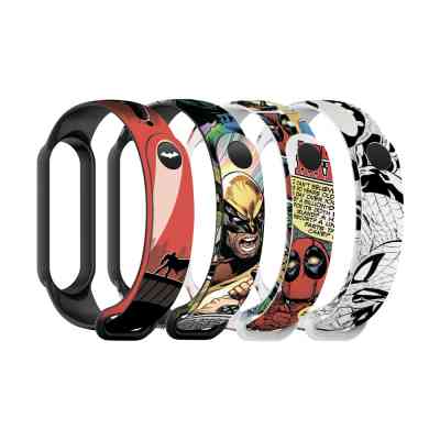 Ремешок для фитнес браслета Armorstandart комплект 4шт Xiaomi Mi Band 7/6/5 Superhero (ARM59728) Винница