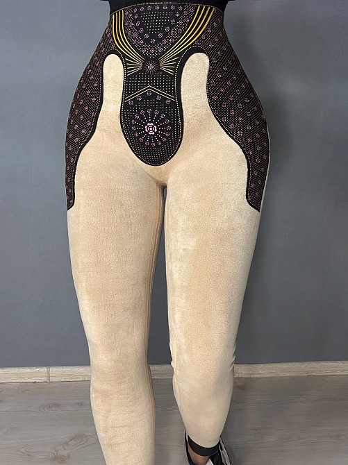 Лосины женские Kenalin W-29-1 утепленые на флисе с утяжкой и push up черные, черный, 2XL Киев - изображение 3