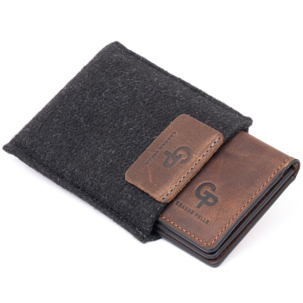 Візитниця з обкладинкою для ID-паспорта з натуральної шкіри GRANDE PELLE 11292 Коричнева Київ - фото 10