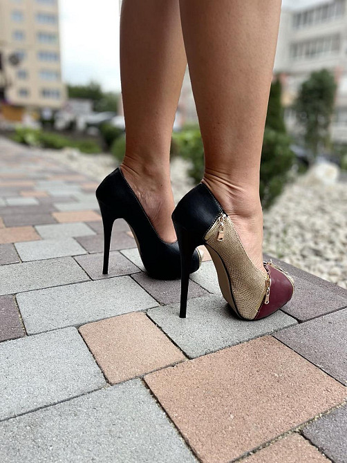 Туфлі жіночі ESMERALDA бордові еко-шкіра каблук 13см (T1782A-B286) Коломия - фото 6