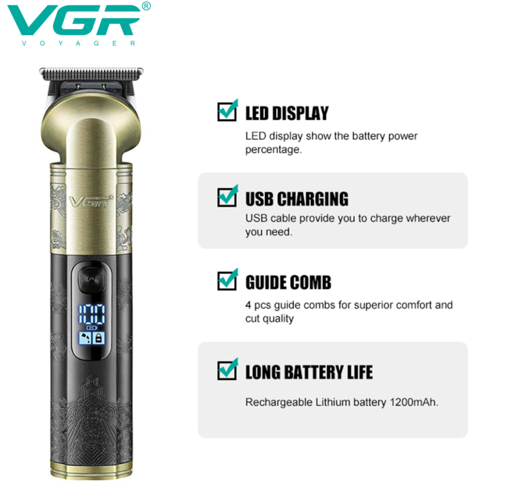 Триммер бороды и усов VGR V-296 Днепр - изображение 3