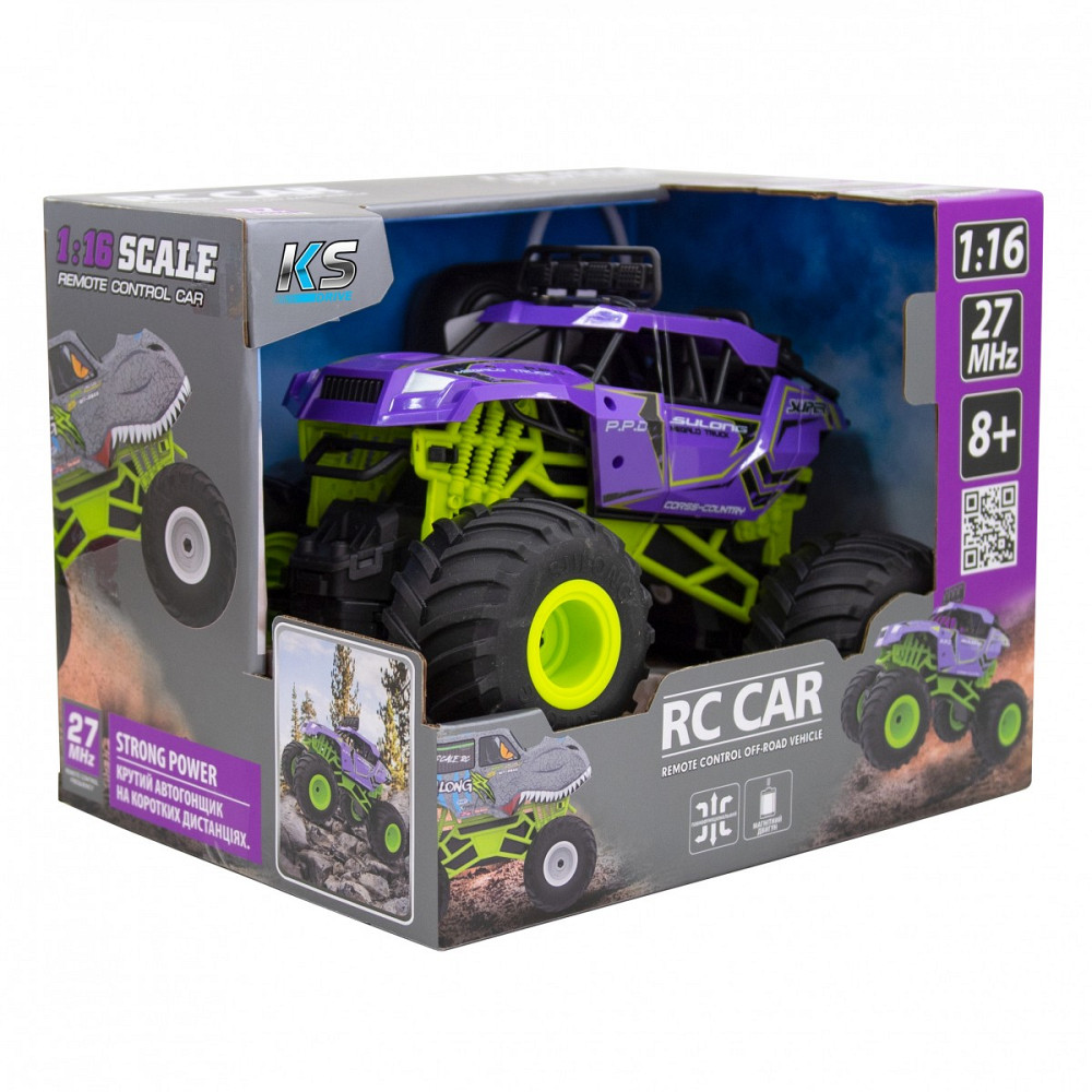 Автомобіль Bigfoot Off-road з р/к – Violet (1:16, 27 МГц (MHz)) Дніпро - фото 12