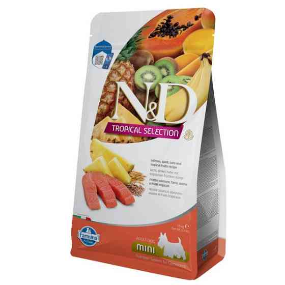 Сухий низькозерновий корм Farmina N&D Tropical Selection для дорослих собак дрібних порід з лососем і тропічними фруктами, 1,5 кг Київ