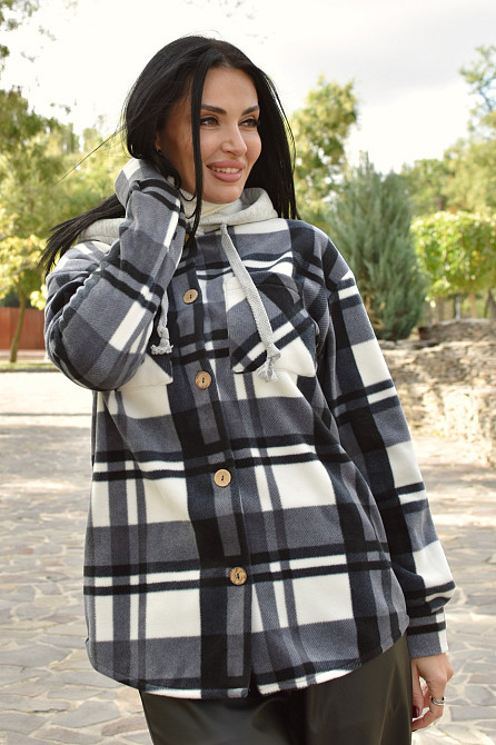 Жіноча тепла сорочка "Delta" оптом | Батал 50-52, Графіт Київ - фото 1