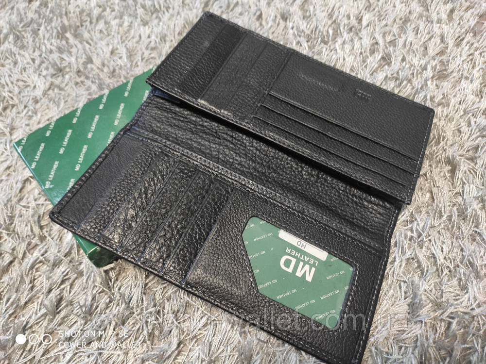 Тонкий шкіряний чоловічий гаманець купюрник на багато карток MD 22-337 Київ - фото 2