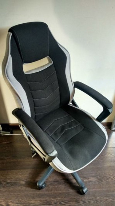 Крісло поворотне CAMARO чорне / сіре Дніпро - фото 7