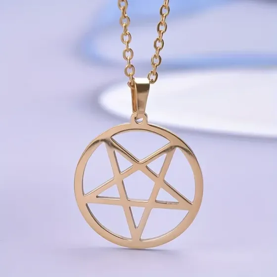 Намисто-підвіска Пентаграма – золотисте Київ
