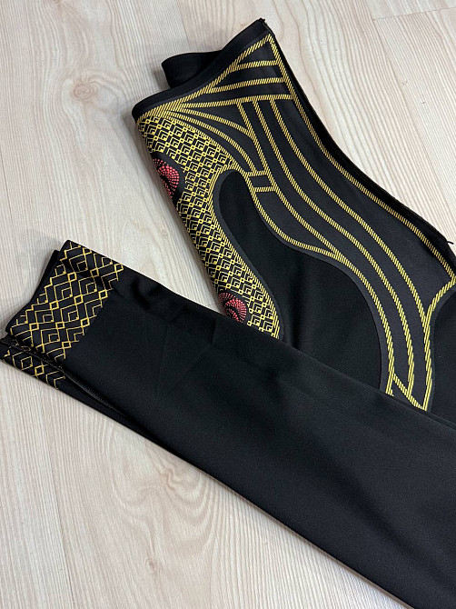 Лосины женские Tianlianduo 953 дайвинг с утяжкой и тейпами push up черные, черный, XL Киев - изображение 7