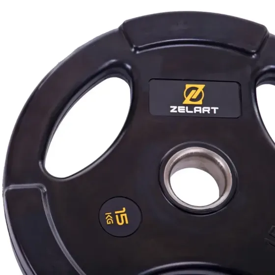 Диск прогумований 15 кг на гриф 50 мм Zelart TA-5160-15 Київ