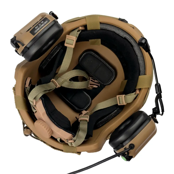 Комплект шлем Fast Team Wendy Helmet NIJ IIIA + наушники Earmor M32H MOD3 + кавер (Койот) размер S Винница