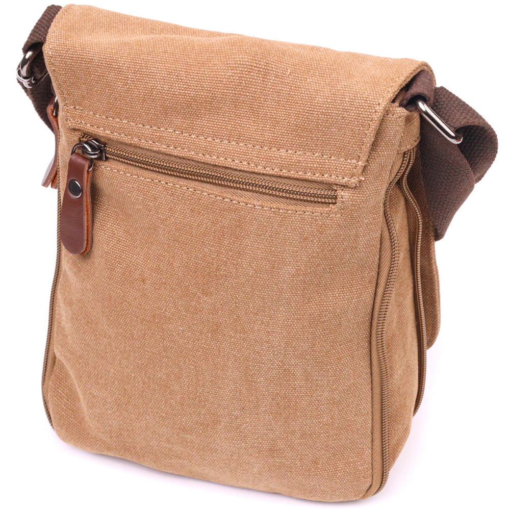 Функціональна чоловіча сумка з текстилю 21268 Vintage Коричнева Київ - фото 2