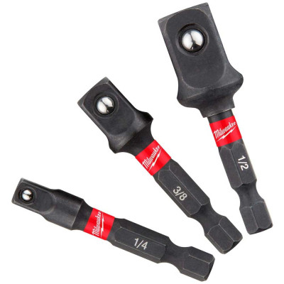 Адаптер для инструмента Milwaukee 1/4" HEX на квадраты 1/4", 3/8", 1/2" (4932479228) Винница - изображение 1