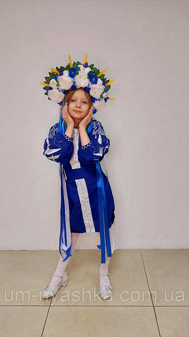 Віночок ободок з квітами "Сценічний з колосками та стрічками" Кривий Ріг - фото 4