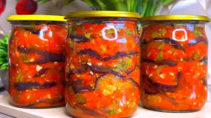 Салат із баклажан Тещини мова домашній 0,5 л Київ - фото 1