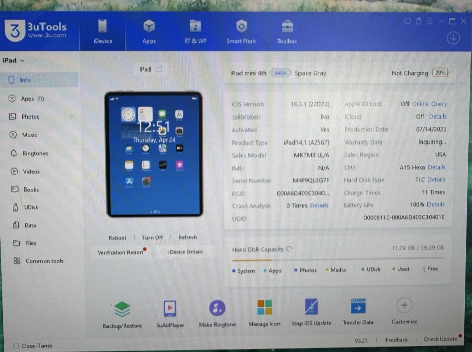 Планшет IPad Mini 6 8.9 Space Grey 64Gb Wi-Fi Київ - фото 1