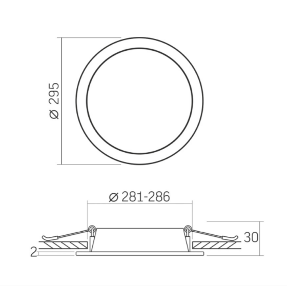 LED Панель врізна кругла 26W 5000К VL-DLBR-265 Videx Житомир
