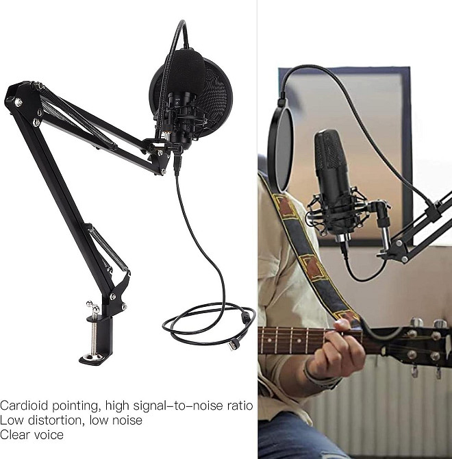 Студійний мікрофон GM07-2 зі штативом і попфільтром Київ - фото 9
