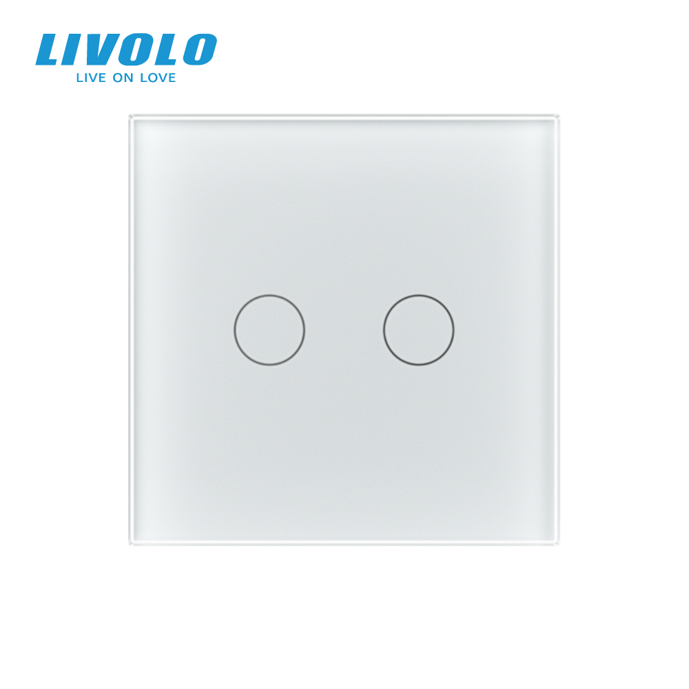 LIVOLO Сенсорний прохідний / перехресний вимикач LIVOLO, 2-сенсорний, білий матове скло, 5А 230 Коломия - фото 4