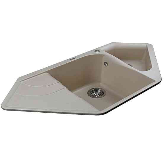 Гранитная мойка Globus Lux GARDA слоновая кость 1000х500мм (000011906) Киев