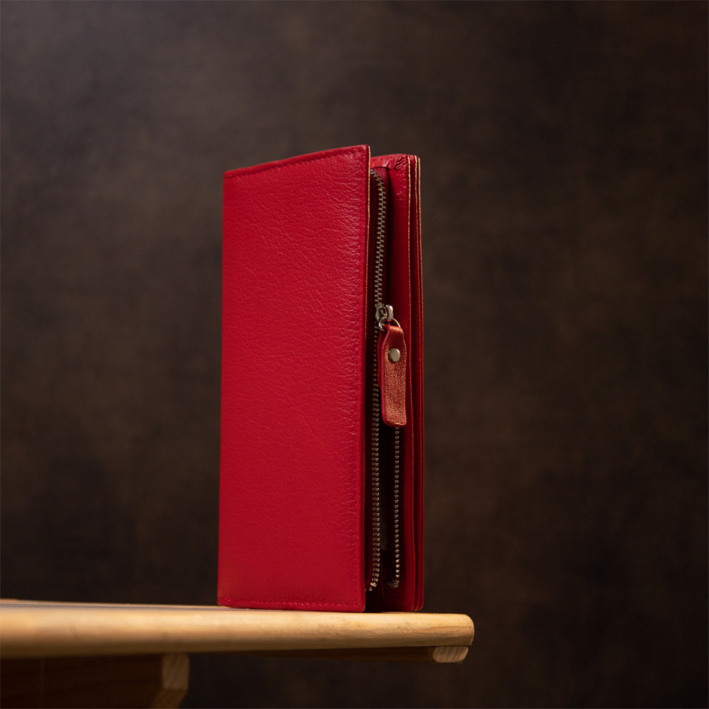 Універсальний жіночий гаманець-клатч ST Leather 19372 Червоний Київ - фото 9