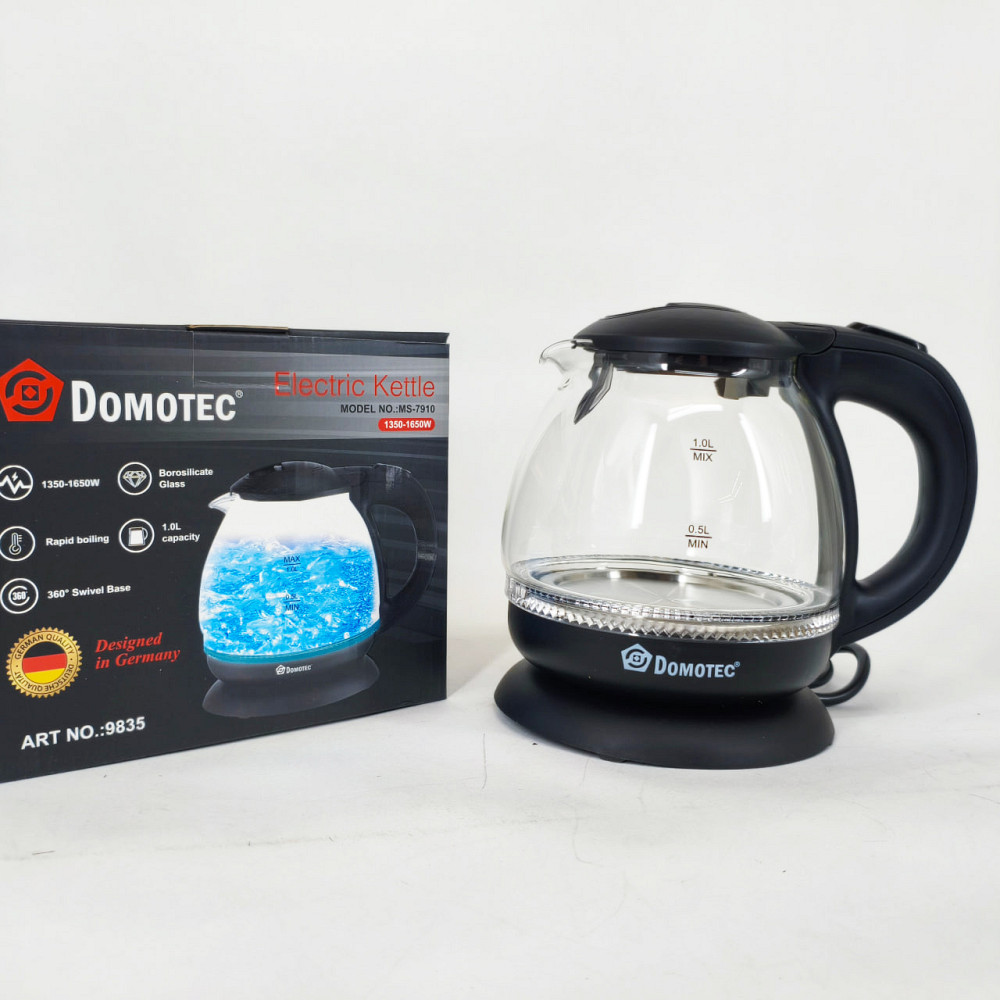 Скляний електрочайник Domotec MS-7910 1л 1650Вт з LED підсвічуванням DE-32 Львів - фото 14