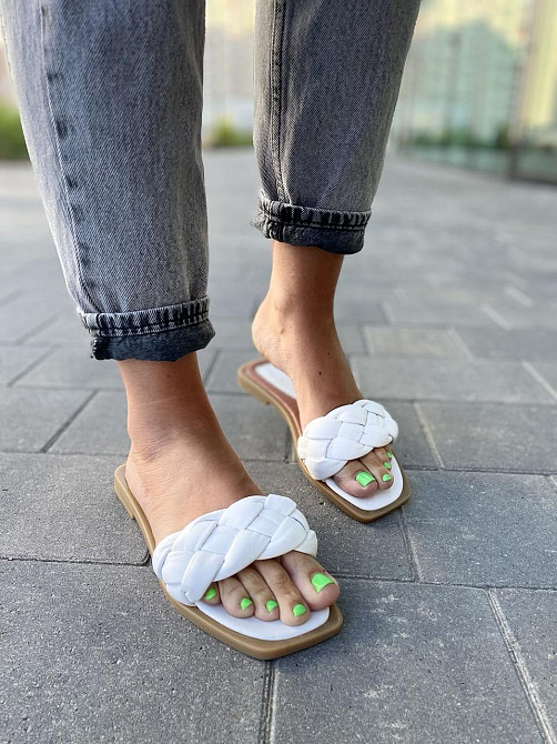 KATI SHOES Шльопанці жіночі KATI SHOES 020 білі (літо, шкіра натуральна) (5137) Коломыя - изображение 7