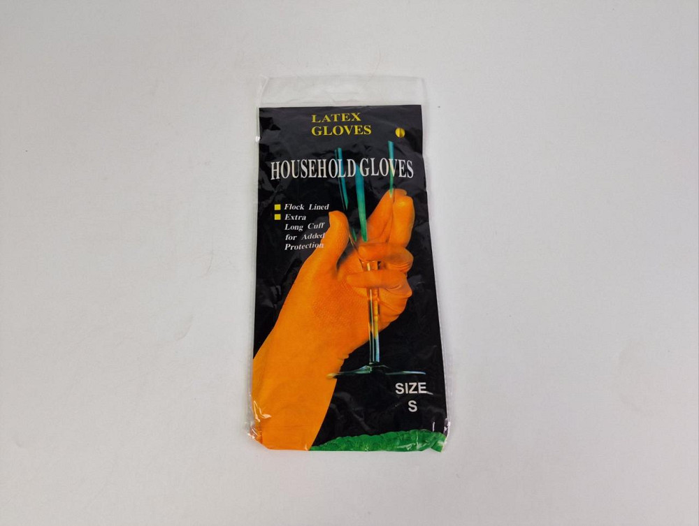 Рукавиці господарські гумові латексні "LATEX GLOVES" (розмір S) (1 пачка) Харків - фото 1
