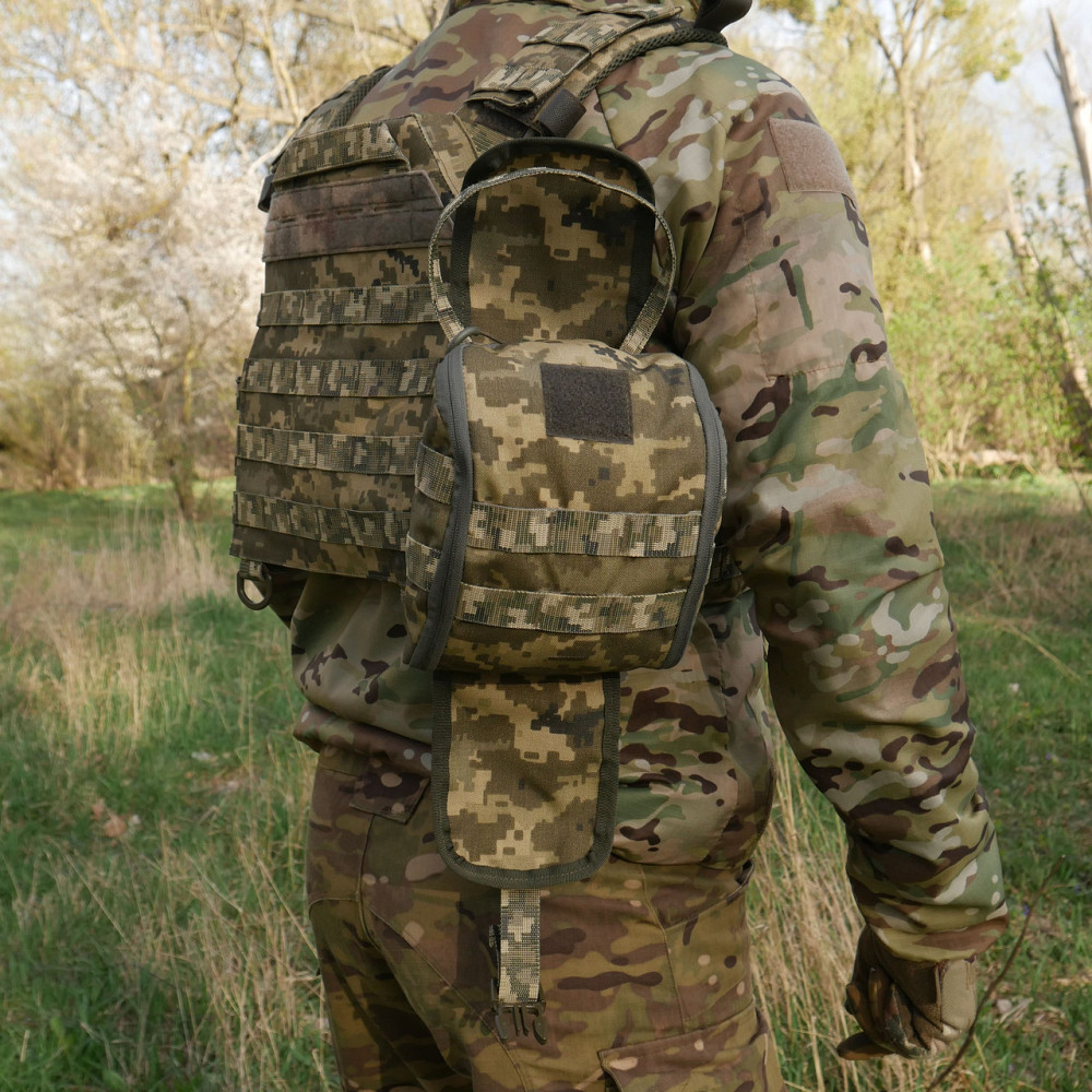 Подсумок-аптечка (быстрый сброс) Kiborg GU Cordura Pixel. Быстросъемная тактическая аптечка подсумок Киев - изображение 10