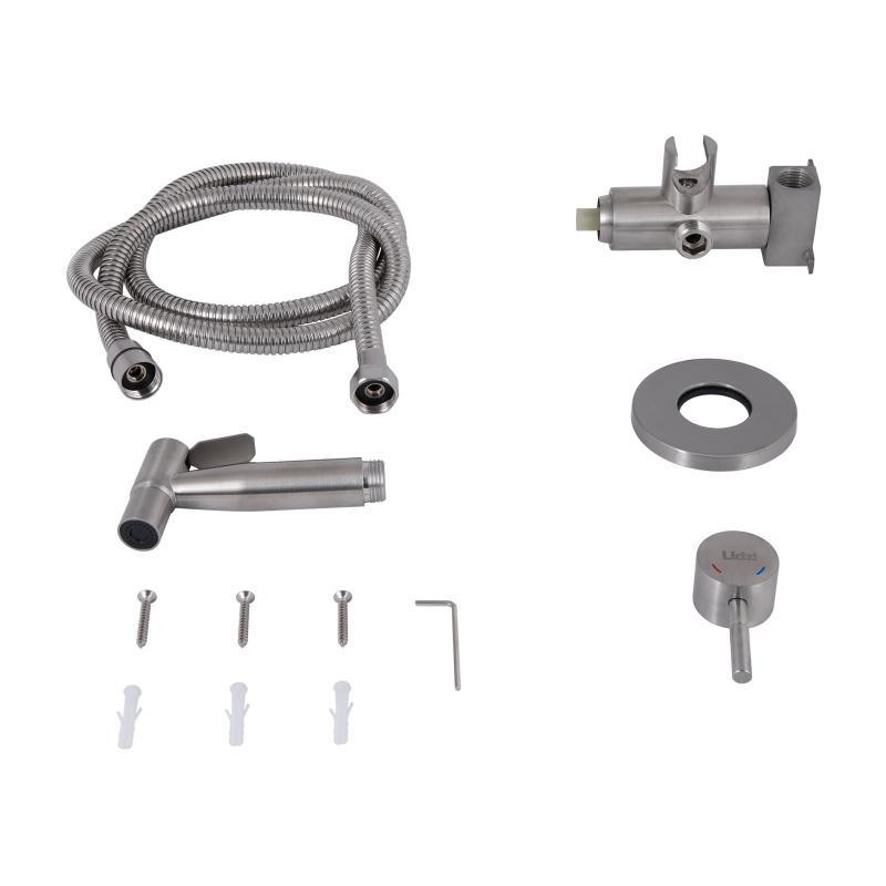 Гигиенический душ, нержавеющая сталь Lidz Aria 111 Nickel LDARI111NKS46105 круглый Харьков - изображение 6