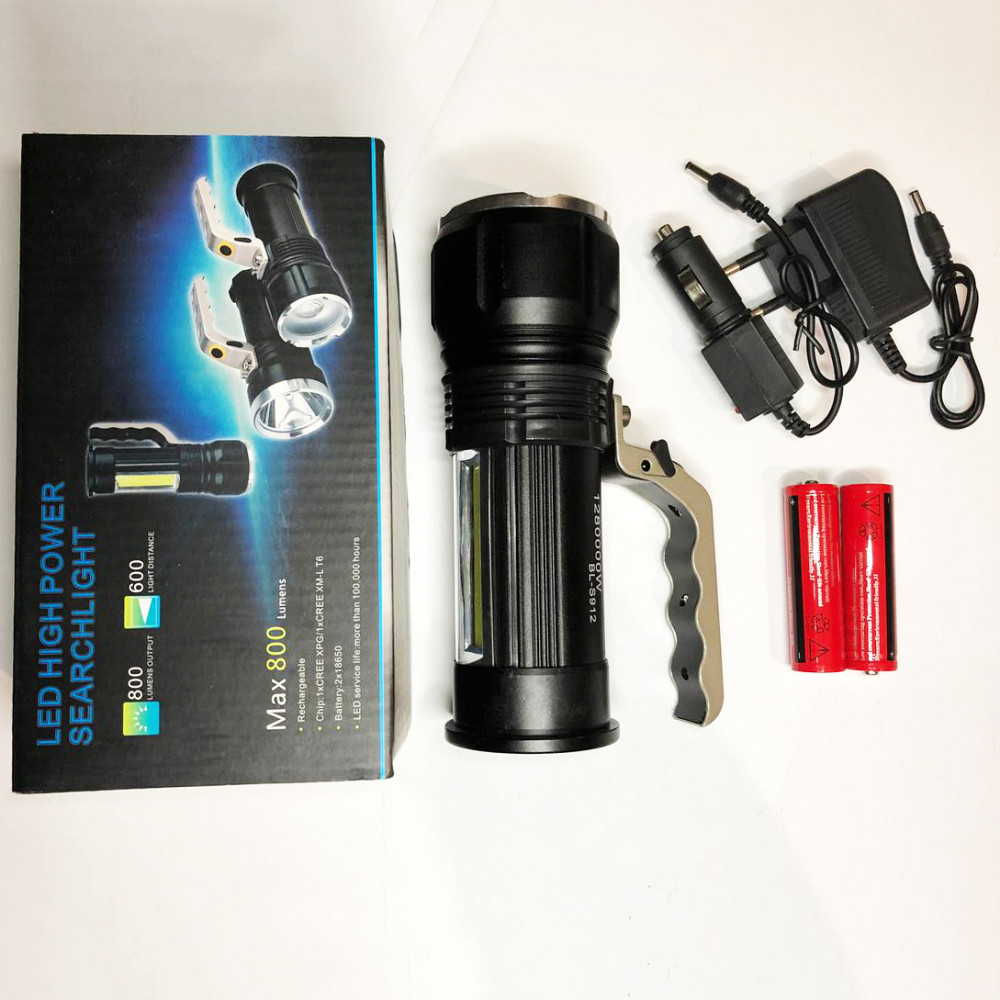 Хороший фонарь для охоты Bailong S912-XPE+COB(white+red), Мощный фонарик для дома с зарядкой HQ-22 Львов - изображение 13