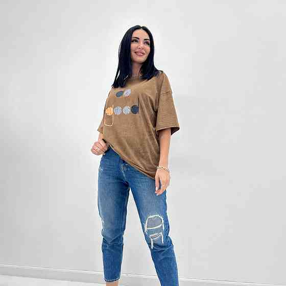 Женская футболка свободного кроя 