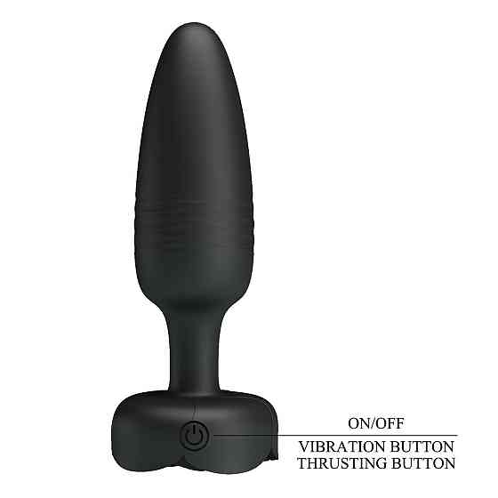 Анальный вибратор Pretty Love Tarion с мерцающей подсветкой, черный, 12.5 х 3.4 см Sex Aura Киев