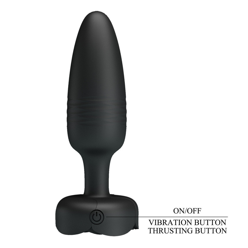Анальный вибратор Pretty Love Tarion с мерцающей подсветкой, черный, 12.5 х 3.4 см Sex Aura Киев - изображение 5